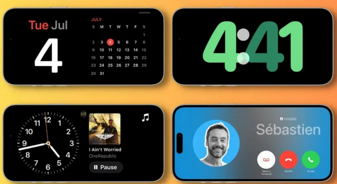 石河镇苹果手机维修分享iOS17横屏充电待机显示有什么好处 
